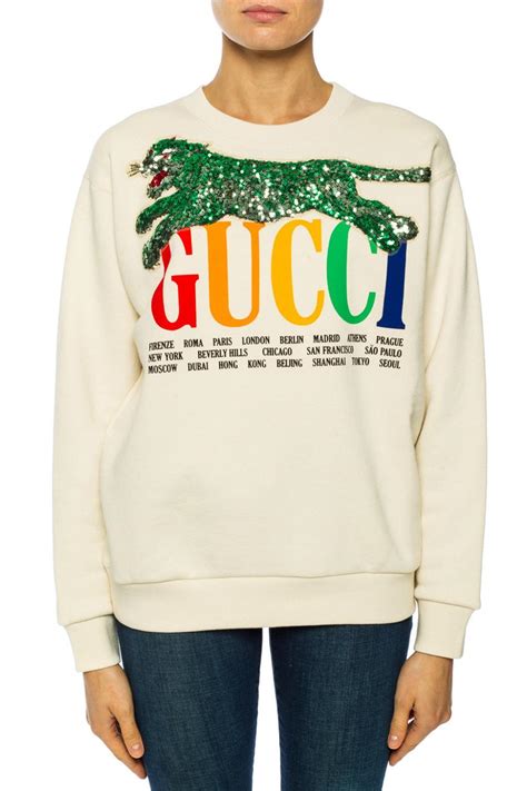 gucci cities cotton sweatshirt